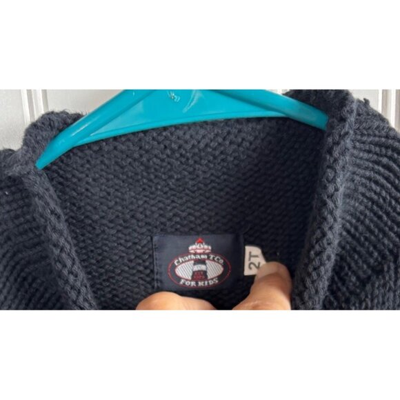 Chatham T Sweater Boys 2T Pirate 100% Cotton Black Rolled Neck - Picture 4 of 6